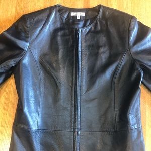 Women’s black leather jacket